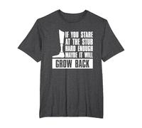 If You Stare at The Stub Hard Enough Maybe It Will Grow Back T-Shirt, Men's Big and Tall, Dark Heather Grey, 5X Tall