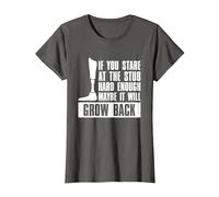 If You Stare at The Stub Hard Enough Maybe It Will Grow Back T-Shirt, Women, Asphalt Grey, Small