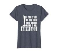 If You Stare at The Stub Hard Enough Maybe It Will Grow Back T-Shirt, Women, Heather Blue, X-Small