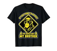 If You Think I'm an Idiot You Should Meet My Brother Monkey Value Graphic T-Shirt, Men, Black, L