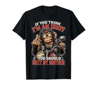 If You Think I'm an Idiot You Should Meet My Brother Monkey Value Graphic T-Shirt, Men, Black, M