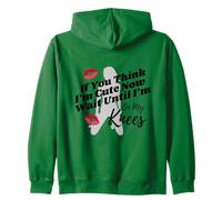 If You Think I'm Cute Now Wait Until I'm On My Knees Swinger Zip Hoodie