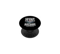 If You Think Your Sport Is Hard Funny Swimmer Swimming PopSockets Adhesive PopGrip