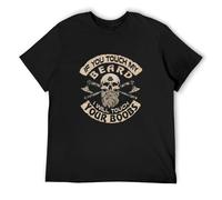 If You Touch My Beard I Will Touch Your Boobs - Skull Viking T-Shirt Black M