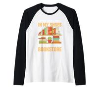 If You Walk A Mile In My Shoes You'll End Up At The Bookstor Raglan Baseball Tee