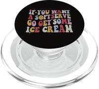 If You Want A Soft Serve Funny Colorful Groovy Pickleball PopSockets PopGrip for MagSafe