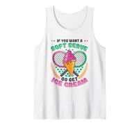 If You Want A Soft Serve Go Get Ice Cream Funny Tennis Tank Top