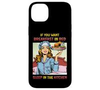 If You Want Breakfast in Bed Sleep in the Kitchen Retro Fun Case for iPhone 14 Plus