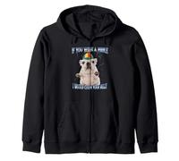 If You Were A Pibble I Would Clean Your Belly Pit bull Meme Zip Hoodie