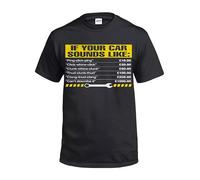 IF Your CAR Sounds Like T-Shirt Men's Funny Mechanic for Dad Him Tee (Black, M)