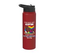 If Your Parents aren't Accepting I'm Your Mom Now LGBT Stainless Steel Insulated Water Bottle