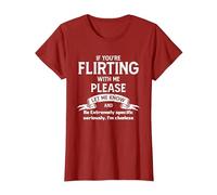 If You're Flirting with Me Please Let Know and Be Extremely T-Shirt, Women, Cranberry Red, 3X-Large