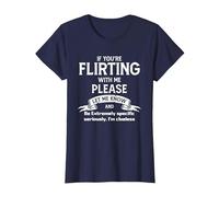 If You're Flirting with Me Please Let Know and Be Extremely T-Shirt, Women, Navy Blue, Small