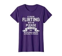 If You're Flirting with Me Please Let Know and Be Extremely T-Shirt, Women, Purple, X-Small