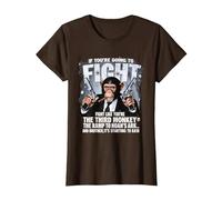 If You're Going Fights Like Youre The Third Monkey Christian T-Shirt, Women, Brown, Large