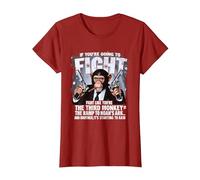If You're Going Fights Like Youre The Third Monkey Christian T-Shirt, Women, Cranberry Red, X-Small