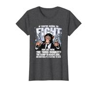 If You're Going Fights Like Youre The Third Monkey Christian T-Shirt, Women, Dark Heather Grey, Medium