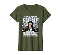 If You're Going Fights Like Youre The Third Monkey Christian T-Shirt, Women, Olive Green, XX-Large