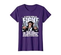 If You're Going Fights Like Youre The Third Monkey Christian T-Shirt, Women, Purple, Medium