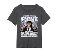 If You're Going Fights Like Youre The Third Monkey Christian T-Shirt, Women's Plus, Dark Heather Grey, 4X