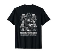 If You're Going to Fight Third Monkey Chimp (Art ON Back) T-Shirt