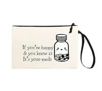 If You're Happy and You Know It Medication Storage Bag - Fun & Functional Storage Pouch - Empty Bag