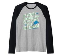 If You're Looking for A Soft Serve Go Get Ice Cream Raglan Baseball Tee