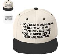 If You're Not Drinking 13 Beers with Me Trucker Hat, Cool Baseball Cap for Men Women, Funny Adjustable Beer Drinking Hat (UK, Alpha, One Size, Black)