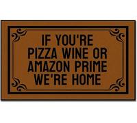 If You're Pizza Wine We're Home Hello Goodbye Doormat Outdoor, Door Mats for Inside Entry Decorations Christmas Mat Outdoor Indoor Insert for Front Door_16 x 24 Inches
