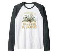 If You're Reading This Tell Me A Joke Conversation Puns Raglan Baseball Tee