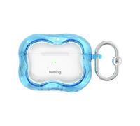 iFace BeBling 2 [Compatible with AirPods Pro 2/1] 3D Water Ripple Wave Case - Clear Glossy Translucent Design Fluid Texture Shockproof Protection Stylish Gift for Trendsetters - Blue