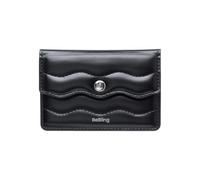 iFace BeBling MagSynq Card Wallet [MagSafe Compatible] Metallic Ripple Design, Vegan Leather, Suede-Lined Slim Magnetic Wallet for Cards & Cash [Fashion Tech Gift for Women] - Black