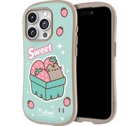 iFace Case for iPhone 15 Pro (6.1”) Pusheen First Class Case - Cute Shockproof Dual Layer [Hard Shell + Bumper] Protective Phone Case - Strawberries