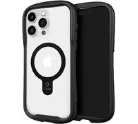 iFace Clear Compatible with iPhone 15 Pro Max Case - [Reflection] (Compatible with MagSafe) Tempered Glass Grip Bumper Phone Cover - Black