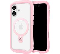 iFace Compatible with iPhone 16 Plus - Clear Case [Reflection] [MagSynq] (Compatible with MagSafe) Tempered Glass Grip Bumper Shock Protection Sturdy Unique Design Fit Cell Phone Cover - Sakura Pink