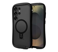 iFace Compatible with Samsung Galaxy S25 Ultra - Clear Case [Reflection] [MagSynq] Compatible with MagSafe Tempered Glass Grip Bumper Shock Protection Sturdy Unique Design Fit Cell Phone Cover - Black