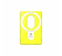 iFace MagSynq Card Wallet Clear [Compatible with MagSafe] - Transparent Magnetic Card Holder, Slim & Lightweight Design, Card Storage with Secure Spring, Easy Slide Access - Clear Yellow
