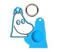 iFace Moomin Character Figure Case Compatible with Apple AirTags - Silicone Protective Keychain Cover [Carabiner Clip Included] - Moomintroll