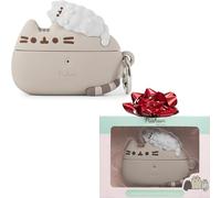 iFace x Pusheen Cute AirPods Pro Case - Silicone Protective Cover [Carabiner Clip Included] [Wireless Charging Compatible Cover] - Pusheen & Stormy