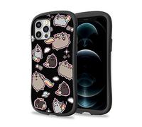 iFace x Pusheen First Class Designed for iPhone 12 and iPhone 12 Pro (6.1") - Cute Shockproof Dual Layer [Hard Shell + Bumper] Phone Case - Pusheen Icon (Black)