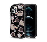 iFace x Pusheen First Class Designed for iPhone 12 Pro Max (6.7") - Cute Shockproof Dual Layer [Hard Shell + Bumper] Phone Case - Pusheen Icon (Black)