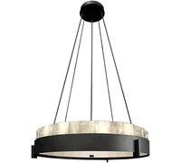 IFAIBYRNK 23.62 Inches Modern Simple Creative Marble Chandelier,LED Villa Warm Light Round Hanging Lamp, for Living Room, Study, Clubhouse, Hotel Decoration, Coffee Shop, Villa, Kitchen Island