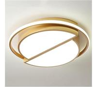 IFAIBYRNK Nordic Modern Minimalist Gold Metal Ceiling Light, Industrial Flush Mount Edge-Lit Ceiling Lamp, To Ceiling Lighting Fixtures, For Bathroom, Kitchen, Hallway, Stairway