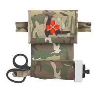 IFAK Micro Compact MED Pouch Set with Gen 4 Tourniquet, MOLLE Belt Trauma Kit Pack for Car Fishing Hunting Outdoor Adventure(Cp)