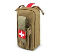 Ifak Molle Bag Empty First Aid Pouch Small Tactical Bag Belt Bag for Outdoor Camping Survival Travel Hiking and Adventure (Khaki)