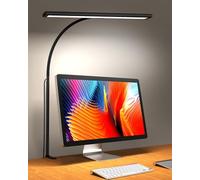 iFalarila 160 LED Desk Lamp - Super Bright Dimmable Clamp Lamp for Home Office with 3 Colour Temperatures and 10 Brightness Levels, Office Lamp with 10W USB Adapter