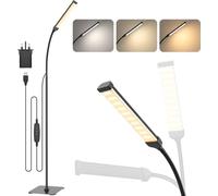 iFalarila Floor Lamp, 120 LED 10 W, Standing Lamp with 3 Colours and 10 Brightnesses, Flexible Arm Floor Lamp for Living Room/Bedroom/Office