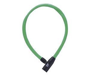 IFAM | Anti-Theft Cable for Bikes| Junior Model| Children's Bicycles| Green| 60 cm Length| Lock with Key or Combination