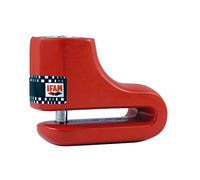 IFAM Anti-theft Disc Brake Motorcycle DF2, 5.5 mm Diameter, Automatic Lock, 2 Tubular Keys, Red, Compact and Safe, Hardened Steel, Ideal Small or Medium Cylinder Motorcycles