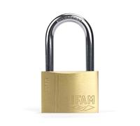 IFAM Anti Theft Padlock SR60AL 60mm Long Shackle Double Locking Padlock with 2 Serrated Keys Strong and Reliable Ideal for Suitcases, Lockers, Drawers